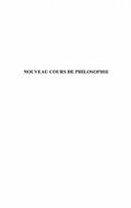Cover: Nouveau cours de philosophie - Harmattan