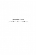 Cover: Poetique de la liberte dans lareflexion - Harmattan
