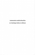 Cover: Autonomies multiculturelles enamerique - Harmattan