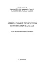 Cover: Applications implications sciences du la - Harmattan