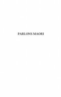Cover: Parlons maori - Harmattan