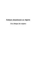 Cover: Enfants abandonnes en algerie - Harmattan
