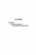 Cover: Algerie le passe - Harmattan