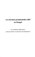 Cover: elections presidentielles 2007au senega - Harmattan