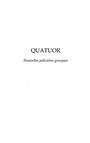 Cover: Quatuor - Nouvelles policieresgrecques - Harmattan