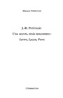 Cover: J.b. pontalis - une oeuvre, trois rencon - Harmattan