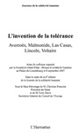 Cover: L'invention de la tolerance - averroes, maimonide, las casas - Harmattan