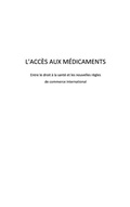 Cover: L'accEs aux medicaments - entre le droit a la sante et les n - Harmattan