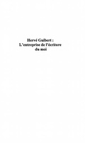 Cover: Herve guibert : l'entreprise de l'ecritu - Harmattan