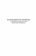 Cover: Paradoxe du musicien - Harmattan