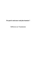 Cover: En quoi le mal nous rend plushumain - Harmattan