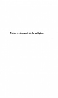 Cover: Nature et avenir de la religion - Harmattan