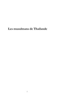 Cover: LES MUSULMANS DE THA??LANDE - Harmattan