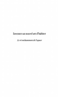 Cover: INVENTER UN NOUVEL ART D'HABITER - Harmattan