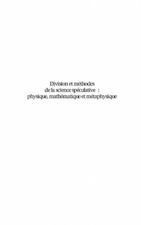 Enlarge image Cover: Division et methodes de la science specu - Harmattan