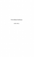 Cover: Une enfance berlinoise - Harmattan