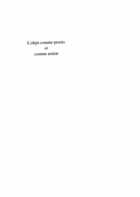 Enlarge image Cover: L'objet comme proces et comme action - Harmattan