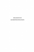 Cover: Regards sur les biotechnologies - Harmattan
