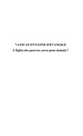 Cover: Vatican en panne d'evangile - Harmattan
