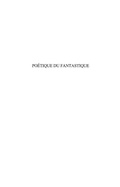 Cover: Poetique du fantastique - Harmattan