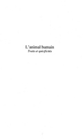 Cover: Animal  humain l' - Harmattan