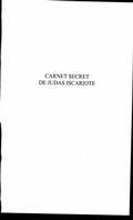 Cover: Carnet Secret de Judas Iscariote - Harmattan
