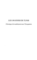 Cover: Les 180 jours de Tunis - Harmattan