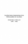 Cover: LES SECTIONS ADMINISTRATIVES SPECIALISEES EN ALGERIE - Harmattan