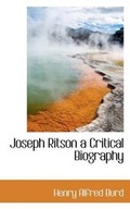 Cover: Joseph Ritson a Critical Biography - BiblioLife