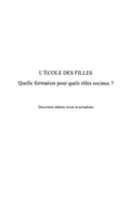 Cover: L'ecole des filles - Harmattan