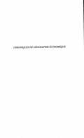 Cover: Chroniques de geographie economique - Harmattan