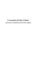 Cover: Invention du pays cathare - Harmattan