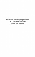 Cover: Reflexions sur quelques problemes de l'e - Harmattan