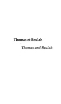 Cover: Thomas et beulah : thomas andbeulah - Harmattan