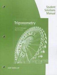 Abbildung von: Trigonometry Student Solutions Manual - CENGAGE Learning Custom Publishing