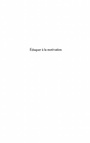 Cover: Eduquer a la motivation - Harmattan