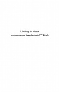 Cover: L'heritage du silence - Harmattan