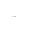 Cover: LE MAL - Harmattan