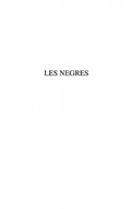 Cover: Les negres - Harmattan