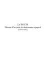 Cover: Poum histoire d'un parti revolutionnaire - Harmattan