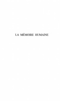 Cover: LA MEMOIRE HUMAINE - Harmattan