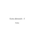 Cover: ecrits allemands - i - Harmattan