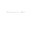 Cover: L'ecole du dimanche en france au xixe siEcle - pour croitre - Harmattan