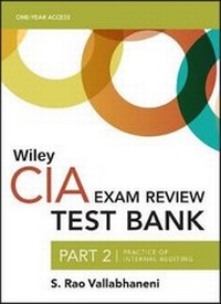 Abbildung von: Wiley CIA Test Bank 2020: Part 2, Practice of Internal Auditing (1-year access) - Wiley