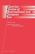 Cover: Austrian Review of International and European Law, Volume 22 (2017) - Martinus Nijhoff