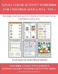Cover: Fun Sheets for Preschool (A full color activity workbook for children aged 4 to 5 - Vol 1) - Activity Books for Toddlers