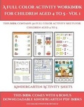 Cover: Kindergarten Activity Sheets (A full color activity workbook for children aged 4 to 5 - Vol 1) - Activity Books for Toddlers