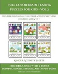 Cover: Kinder Activity Sheets (Full color brain teasing puzzles for kids - Vol 2) - Activity Books for Toddlers