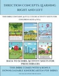 Cover: Back to School Activity Sheets for Preschoolers (Direction concepts learning right and left) - Activity Books for Toddlers