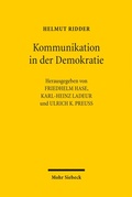 Cover: Kommunikation in der Demokratie - Mohr Siebeck